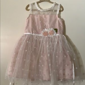 Zunie pink/beige dress sz 4